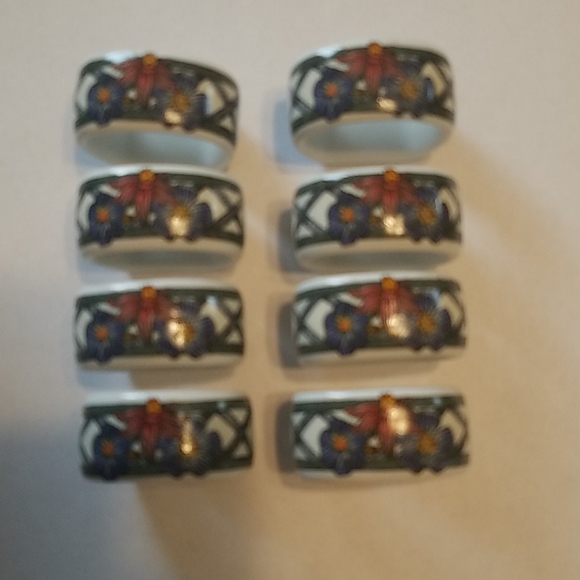 Dansk ceramic napkin rings set of 8 - Picture 1 of 3